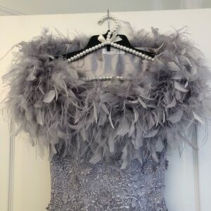 Gray Ostrich Feathers